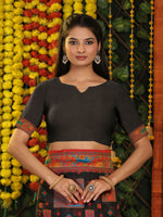 Thumbnail for Astita Linen Cotton Black Saree
