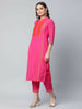 Ahalyaa Womens Pink Crepe Printed Kurtas - Distacart