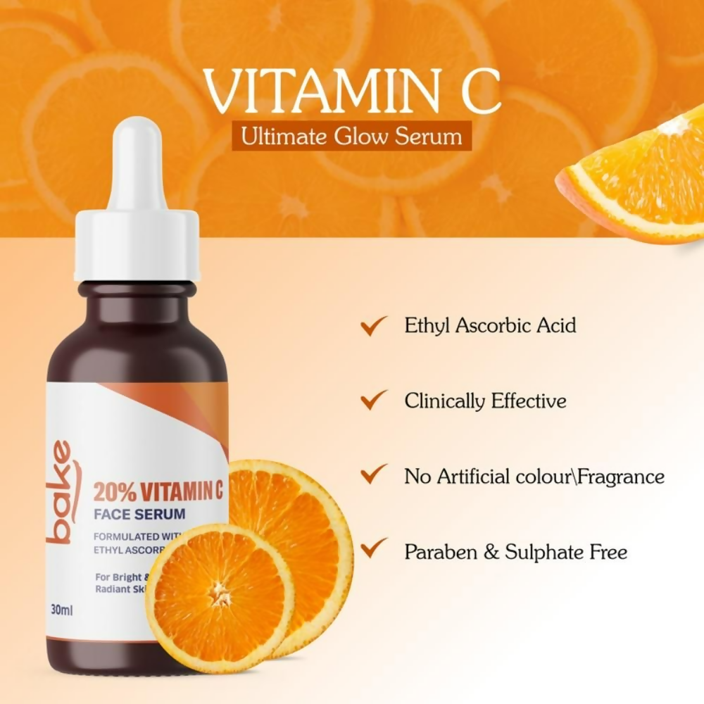 Bake 20% Vitamin C Face Serum With Ethyl Ascorbic Acid - Distacart