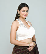 Thumbnail for Joban Fashion Women's White Embroidered Stitched Blouse