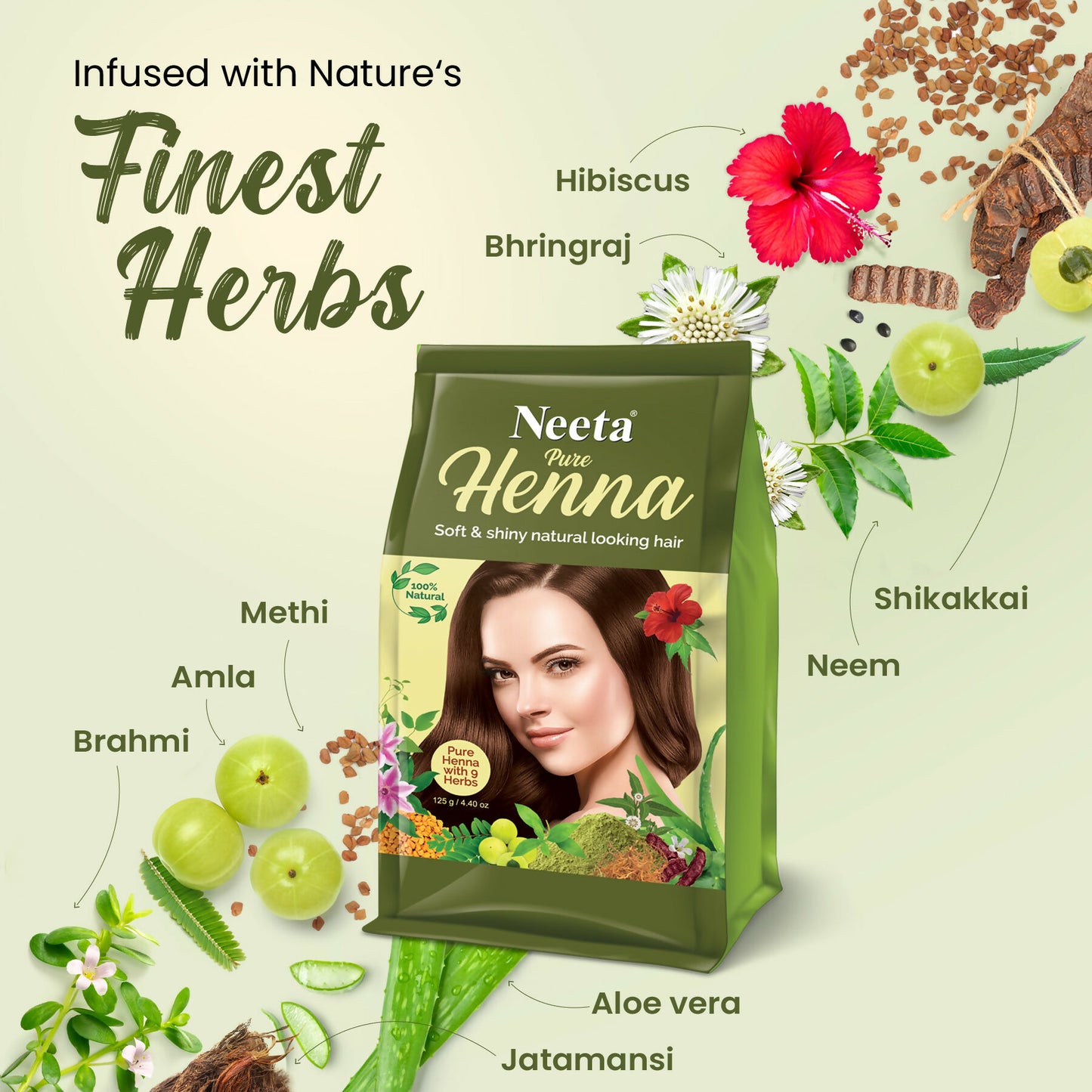 Neeta Pure Henna Soft & Shiny Natural Looking Hair Color - Distacart