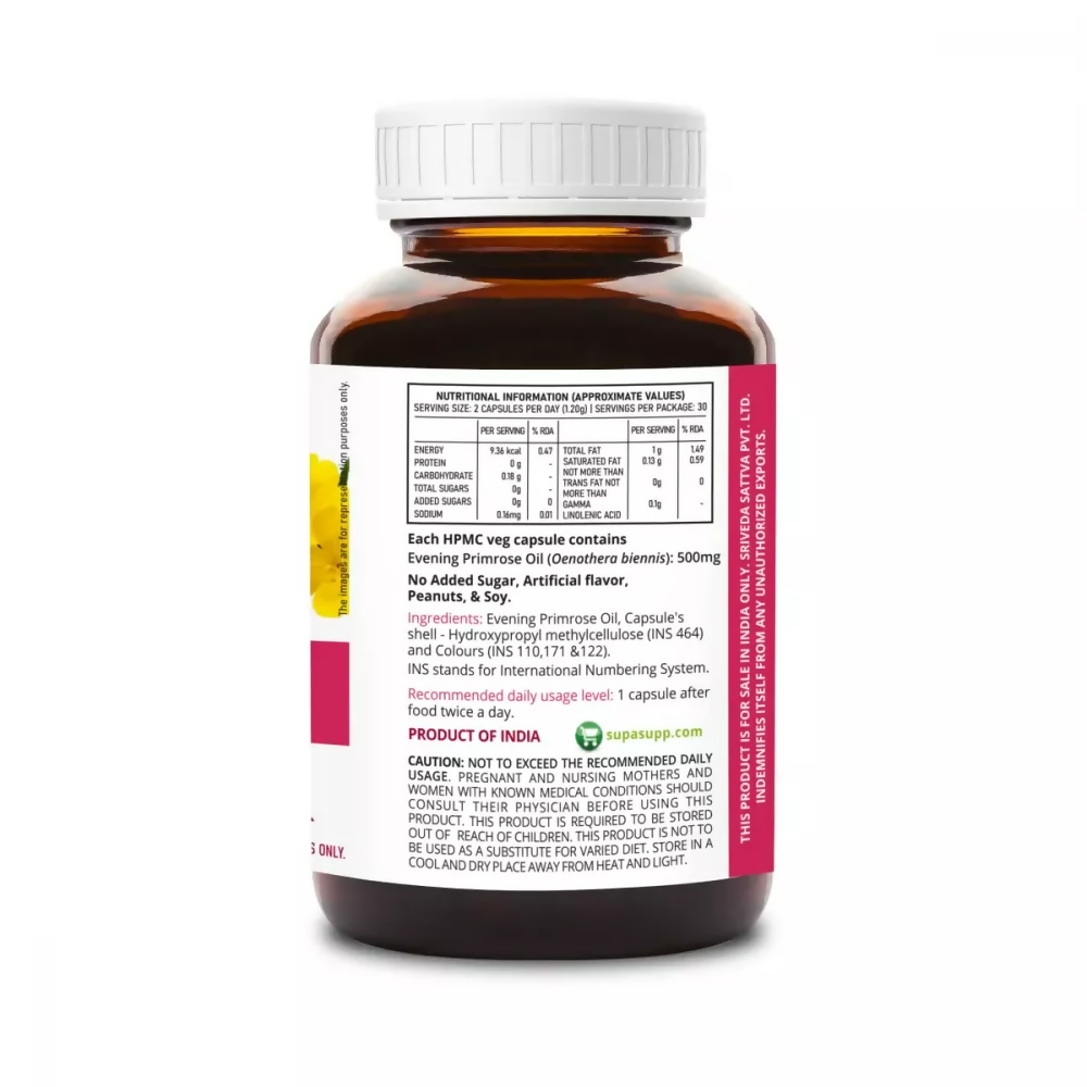 Sri Sri Tattva Supasupp SupaSupp Evening Primrose Oil Capsules - Women's Health - Distacart