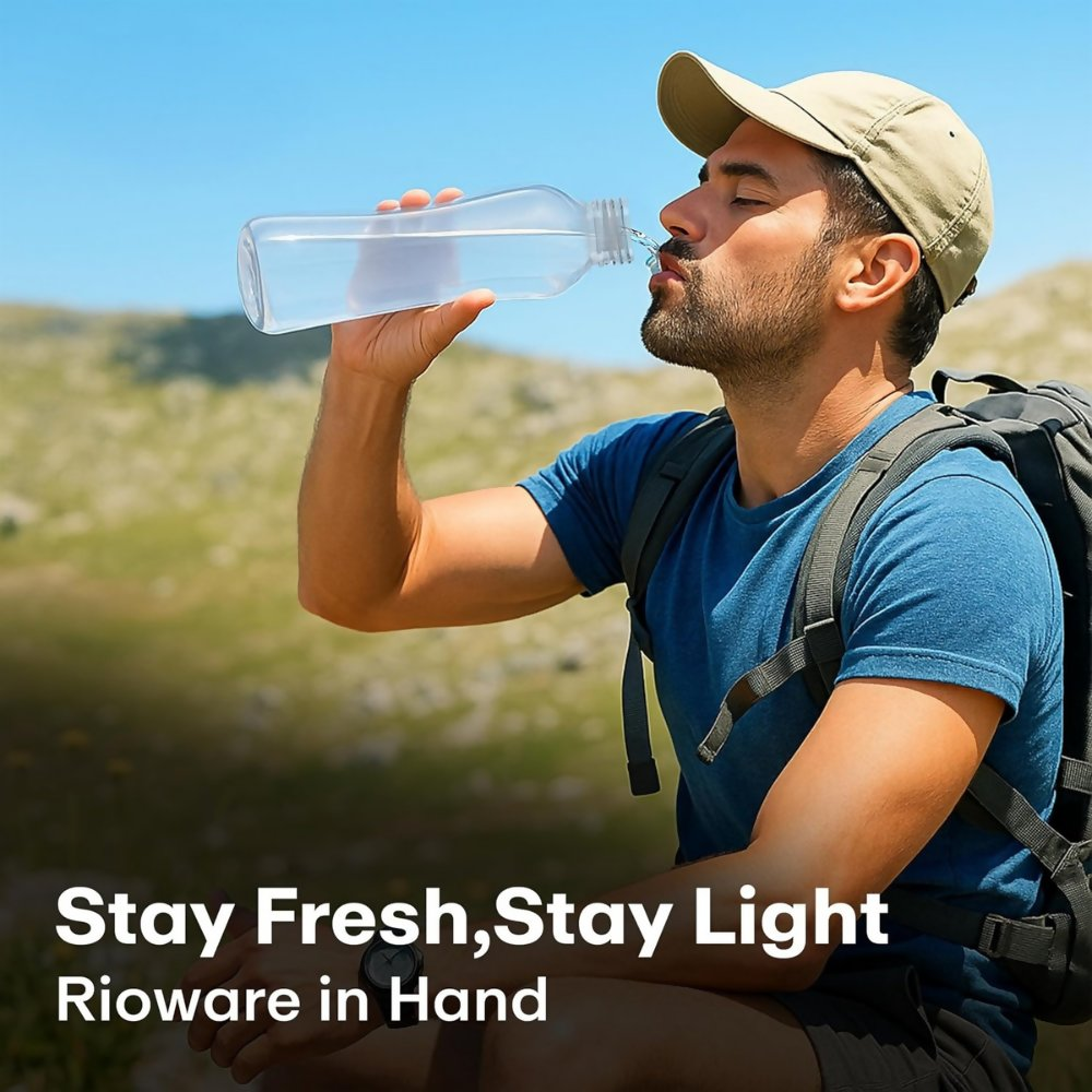 Rioware Glass Water Bottle - Blue - Dista
