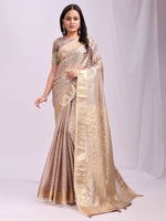 Thumbnail for Astita Organza Peach Saree
