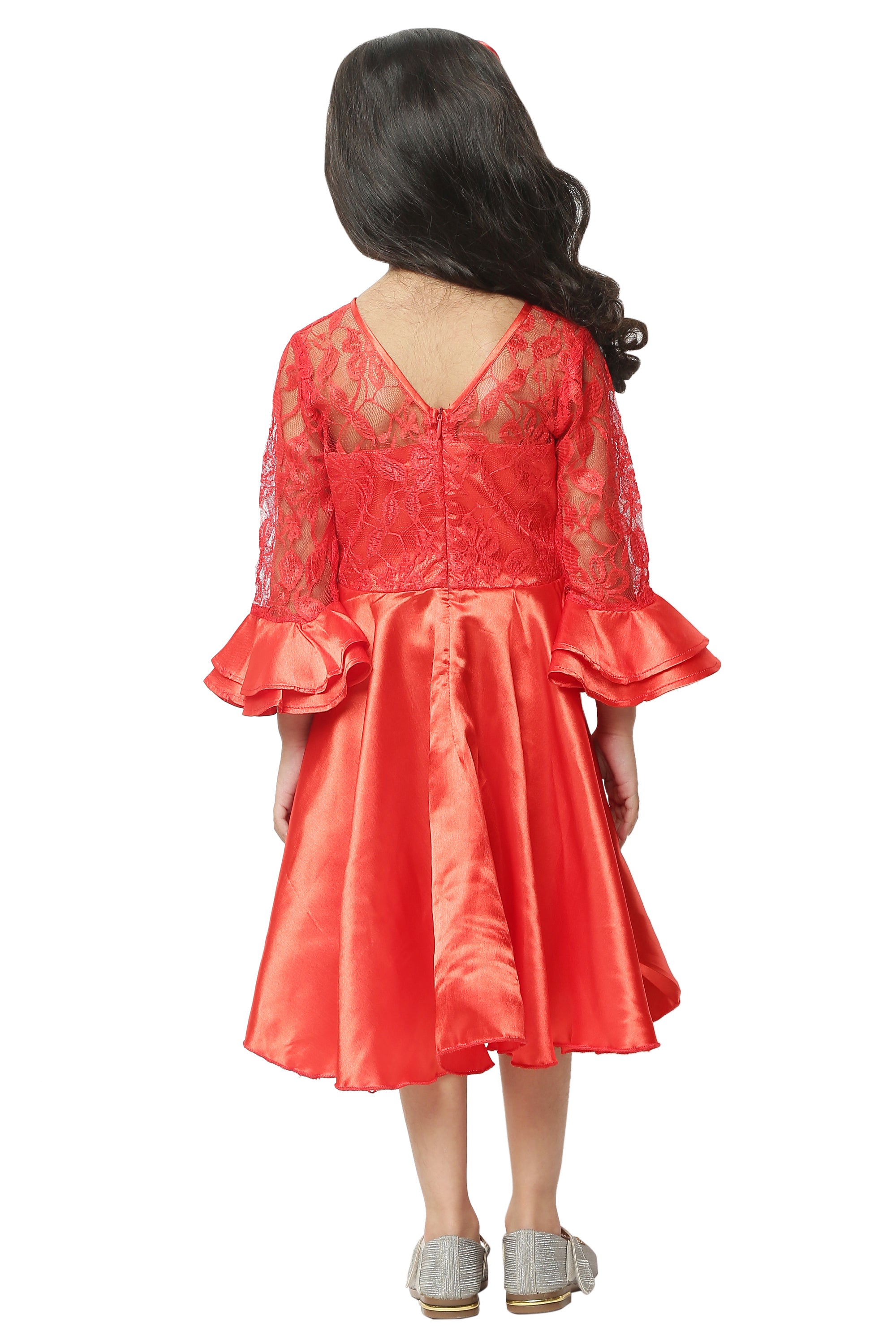 Asmaani Kids Party Wear Stylish Dresses, Perfect for Parties, Functions & Vacations - Red
