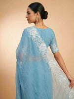 Thumbnail for Joban Fashion Sky Blue Candy Crush Party Wear Sarees - Distacart