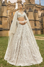 Thumbnail for Aastha Fashion White Designer Wedding Wear Lehenga Choli