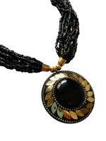 Thumbnail for Inhanns Everyday Statement Beaded Pendant Necklace - Black - Distacart