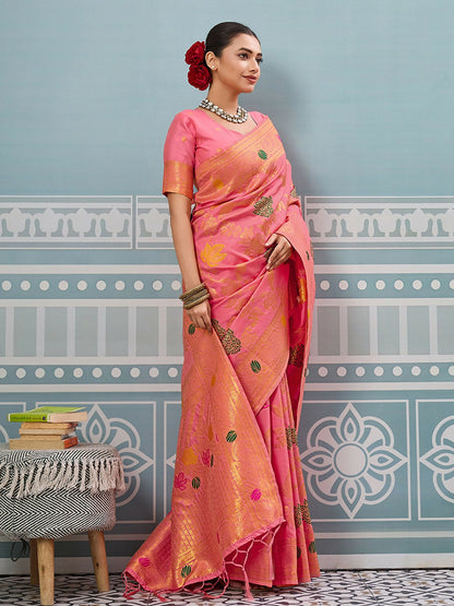Shree Shyam Fashion Gajari Silk Saree - Distacart
