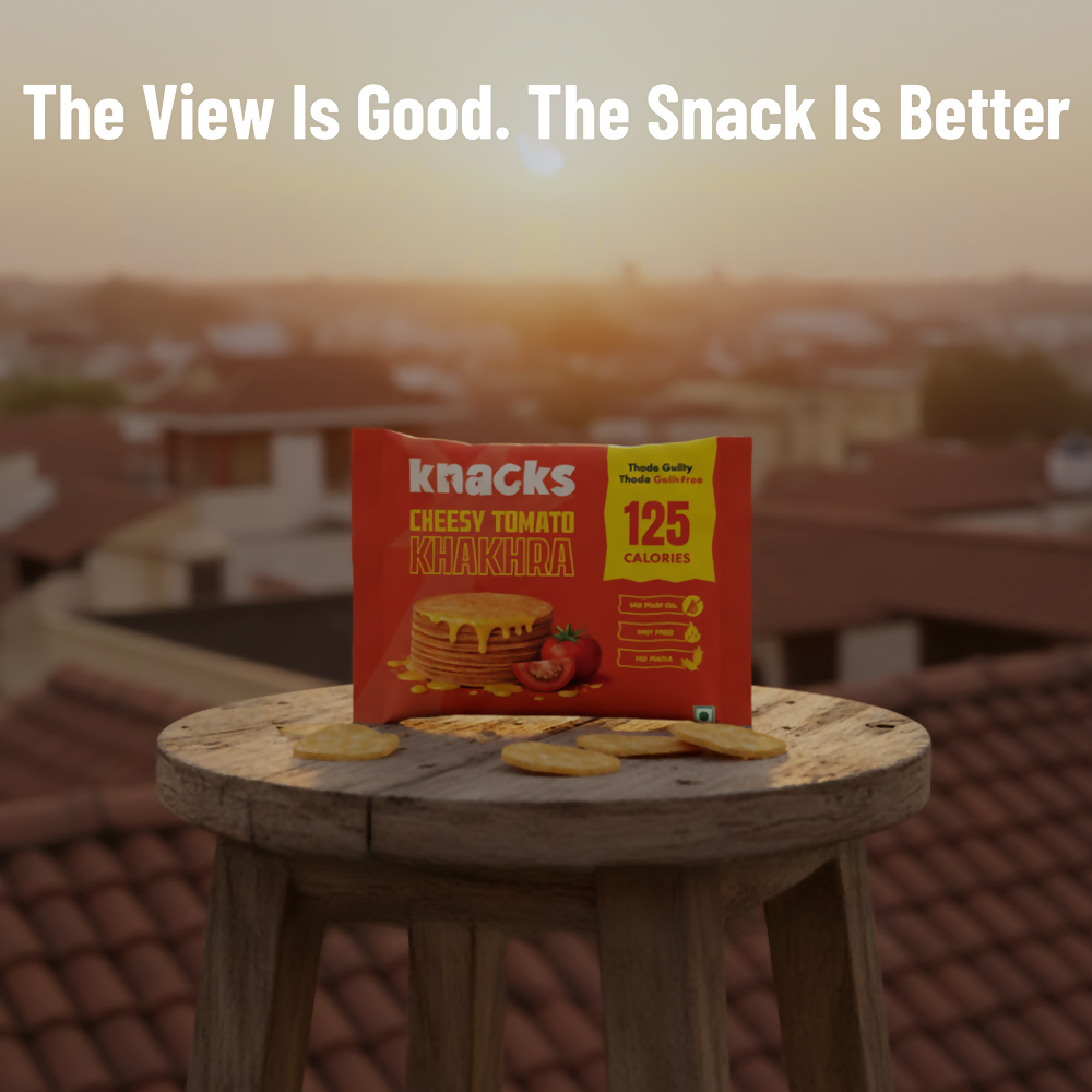 Knacks Coin Khakhra Crisps - Cheesy Tomato Flavour - Dista