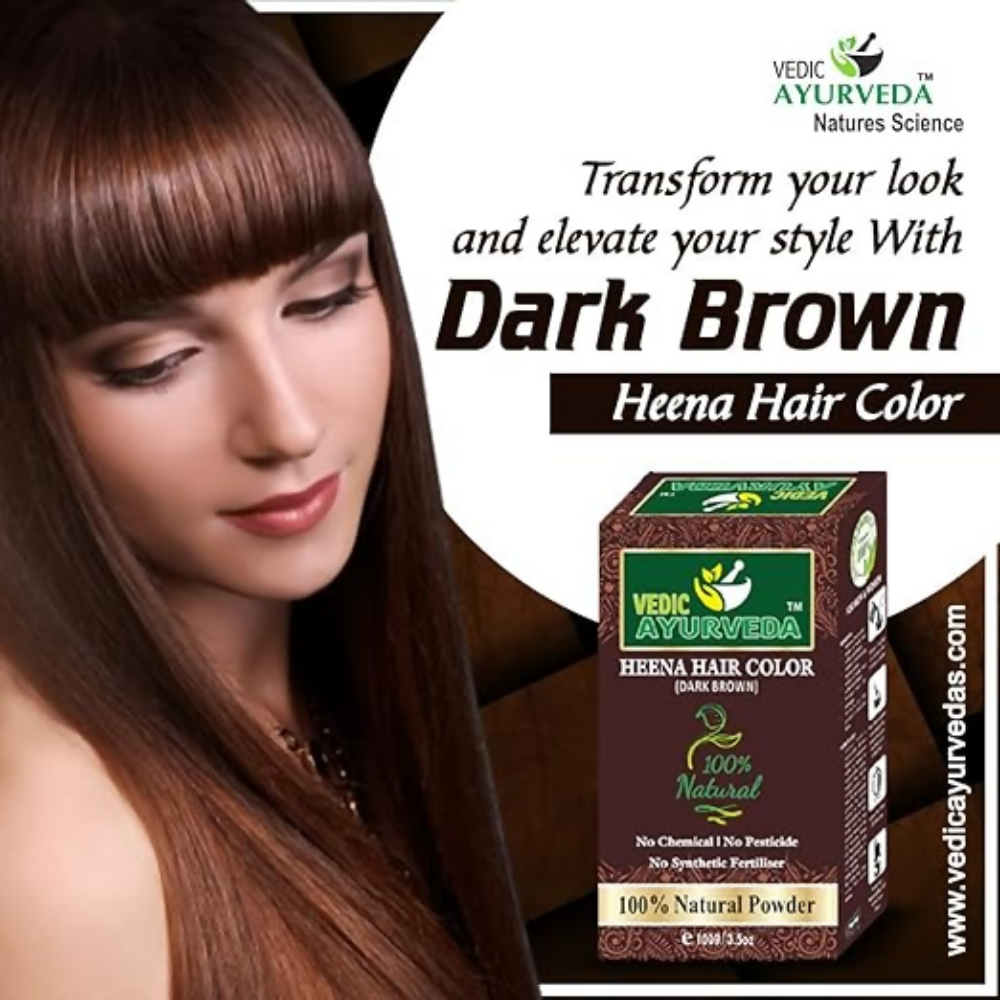 VedicAyurveda Dark Brown Hair Color - Dista