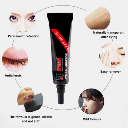 Bronson Professional Eyelash Glue Adhesive Clear White & Waterproof - Dista