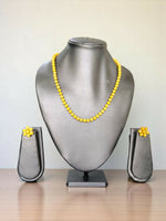 Thumbnail for Inhanns Crystal Bloom – Single Line Necklace + Studs - Mehandi - Distacart