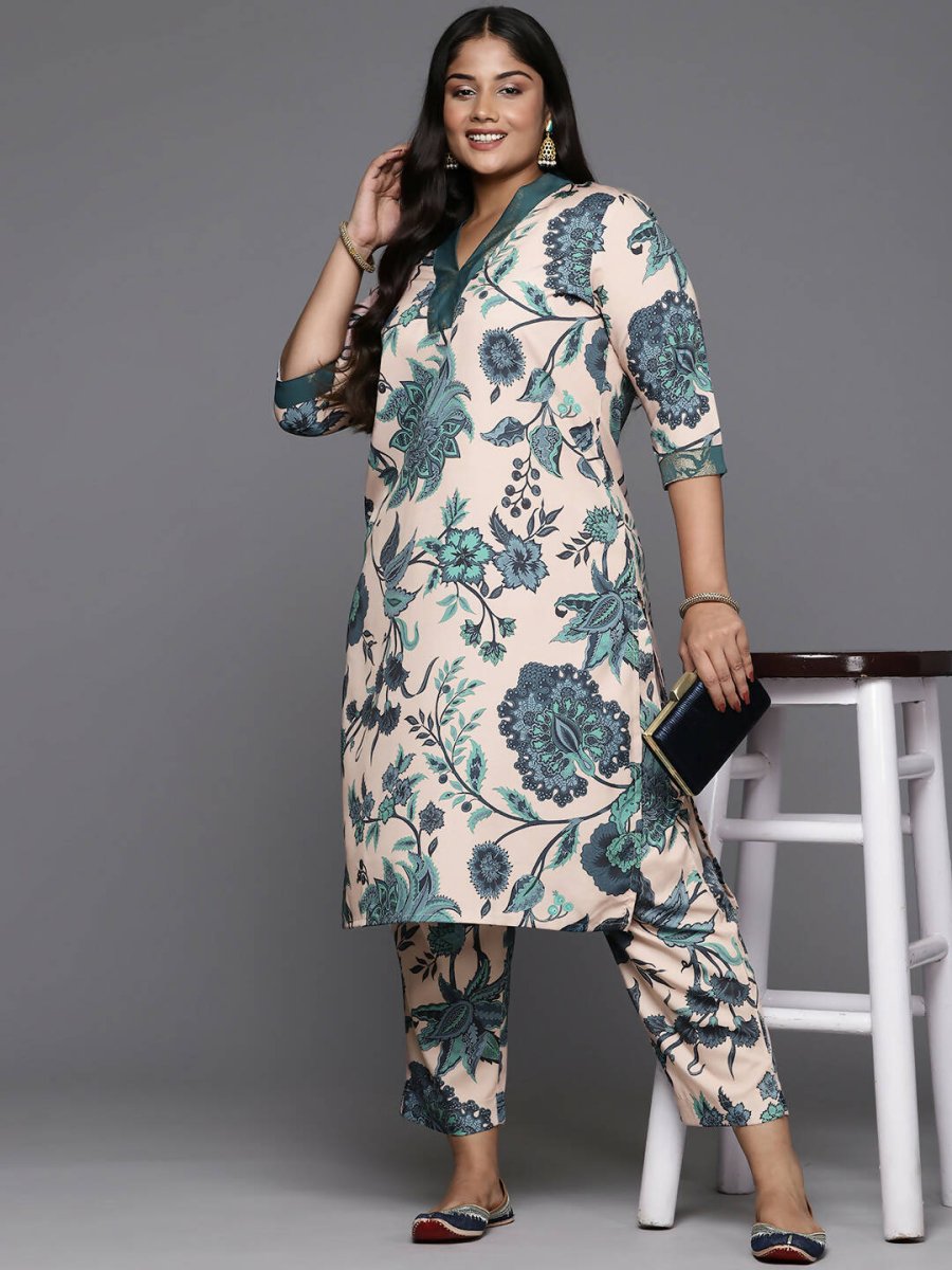 Ahalyaa Women's Traditional wear Kurta Set - Tan - Distacart
