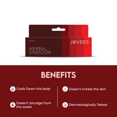Jovees Sindoor Red Bright, Quick Drying & Long Lasting Smudge- Proof