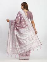 Thumbnail for Astita Linen Cotton Sea Green Saree