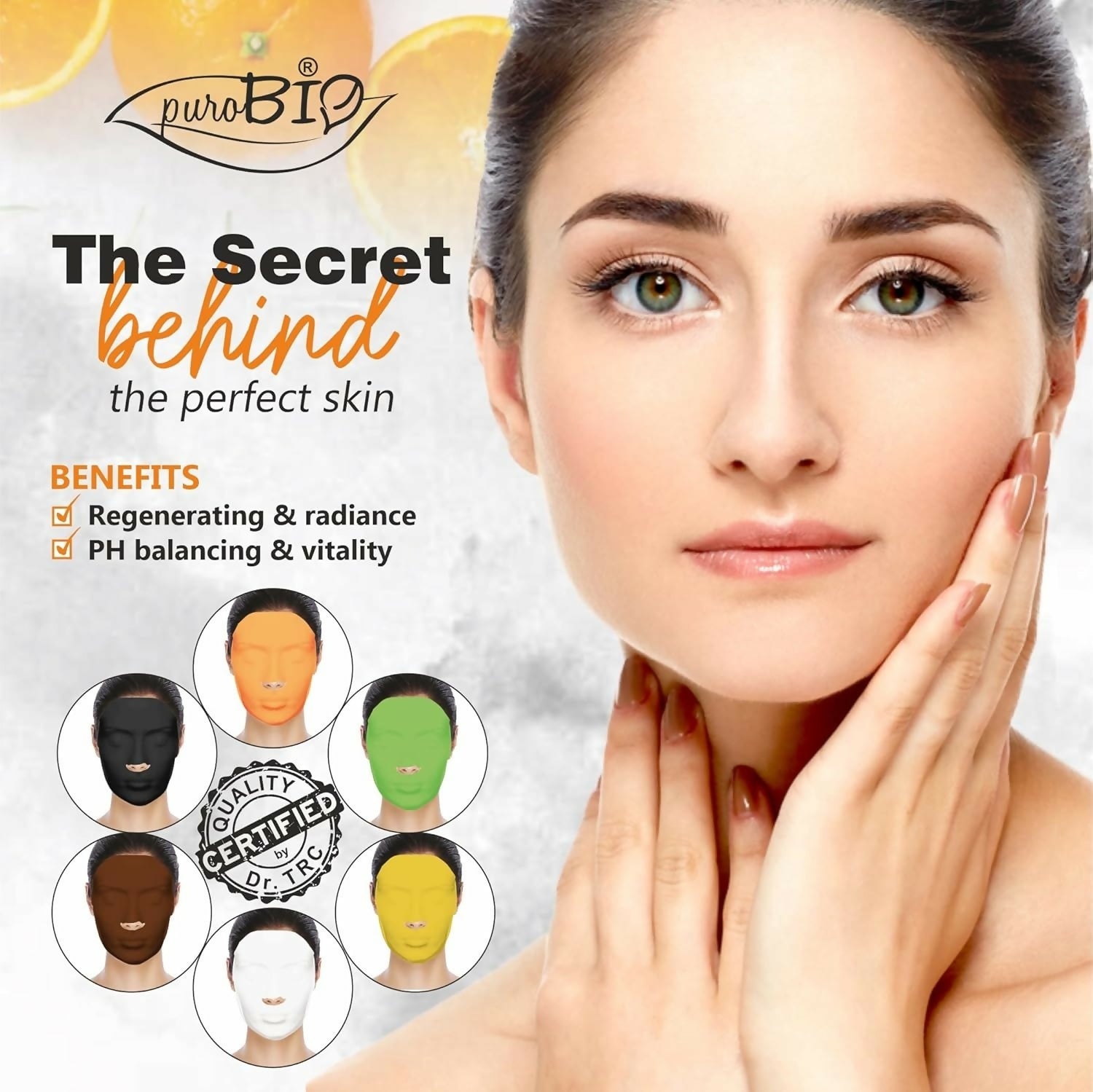 Purobio Algae Peel off Face Mask Brightening Vitamin C Facial Mask - Distacart