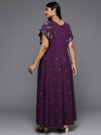 Thumbnail for Ahalyaa Women's Traditional wear Ethnic Dress - Burgundy - Distacart