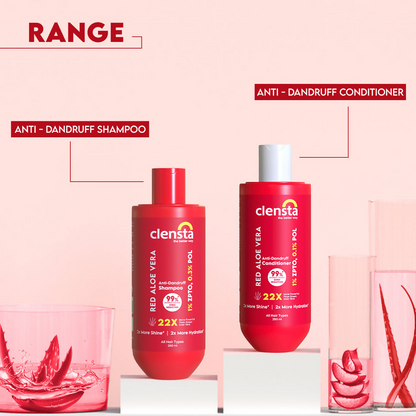 Clensta Red Aloe Vera Anti-Dandruff Shampoo - Distacart