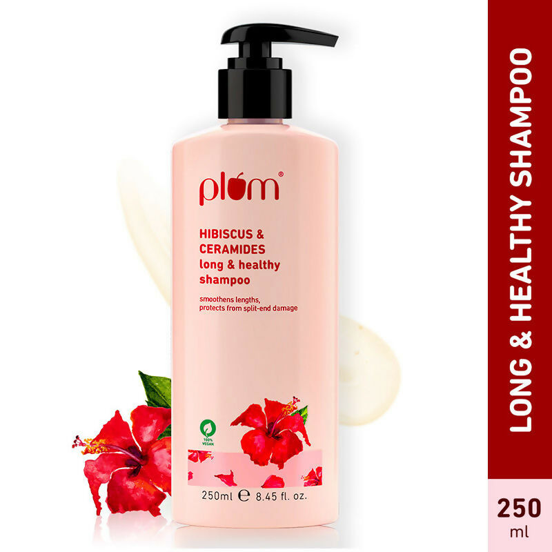 Plum Hibiscus & Ceramides Shampoo For Long, Healthy Hair - Distacart