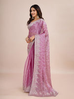 Thumbnail for kasee Floral Zari Silk Blend Ready to Wear Saree - Distacart
