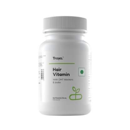 Traya Hair Vitamins with Biotin and Bhringraj Capsules - Distacart