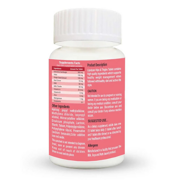 NutroActive Lipolyzer Hips & Thighs Weight Management Tablets