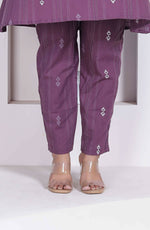 Thumbnail for Miravan Womens Abstract Printed Wine Kurta Set - Dista