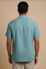 Thumbnail for Seaform — Sea Green Linen Shirt by Hilo Design - Dista