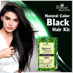 Thumbnail for VedicAyurveda Natural Color Black Hair Kit - Dista