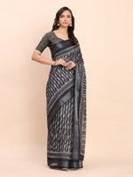 Thumbnail for Astita Linen Cotton Black Saree