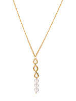 Thumbnail for Ruby Raang White Clear Quartz Kundan Necklace