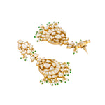 Thumbnail for Nuyug 22K Gold Plated Chandbali Stone Drop Kundan Earrings