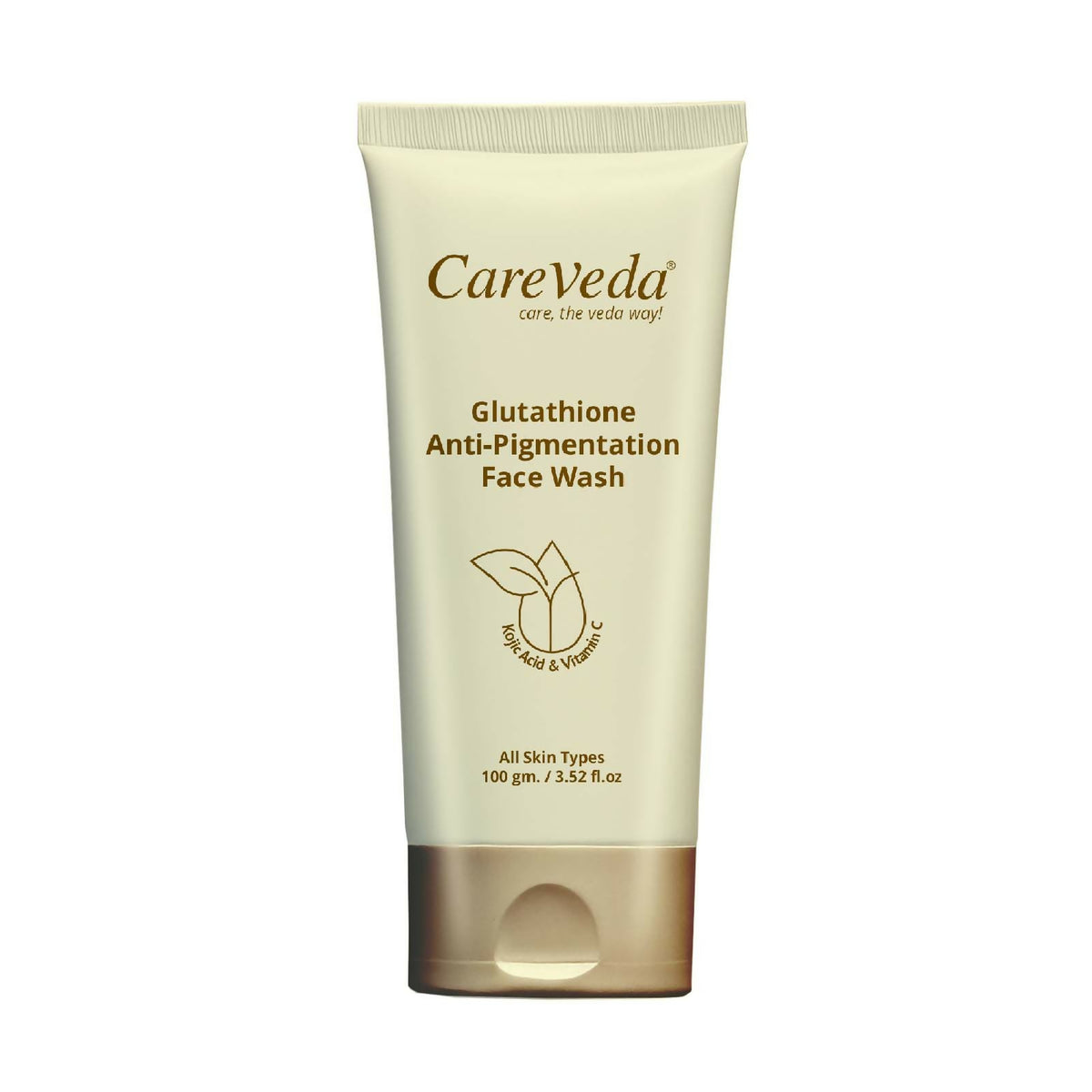 CareVeda Glutathione Anti-Pigmentation Face Wash Enriched with Kojic Acid & Vitamin E - Dista