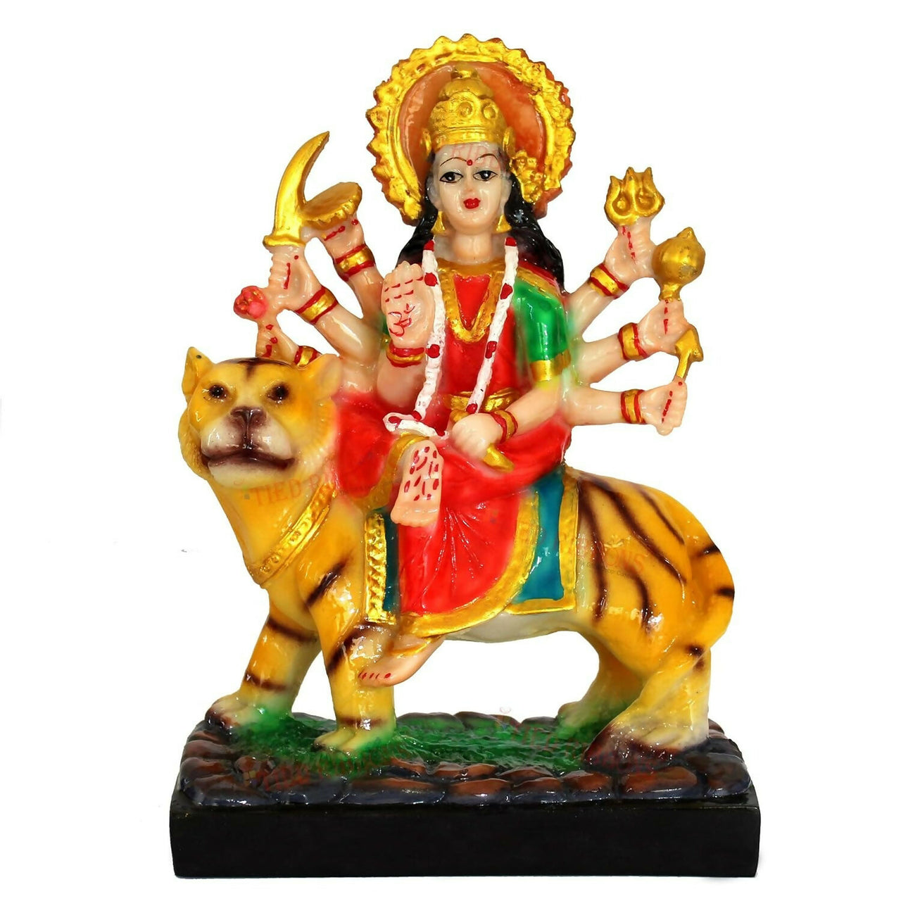 Tied Ribbons Nav Durga Devi Sherawali Mata Murti Statue - Distacart