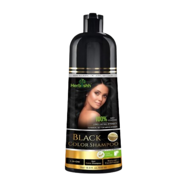 Herbishh Black Hair Color Shampoo - Distacart