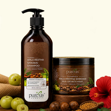 Purelus Herbals Amla Reetha Shikakai Shampoo & Hair Growth Mask - Dista