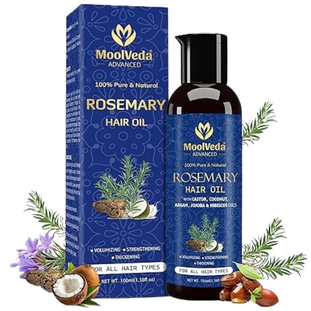 Moolveda 100% Pure Rosemary Hair Oil for Hair Growth - Distacart