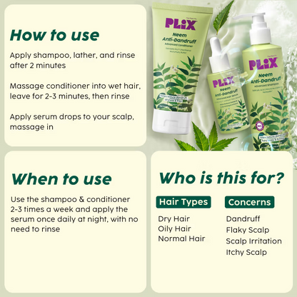 PLIX The Plant Fix Neem Anti-Dandruff Kit - Distacart