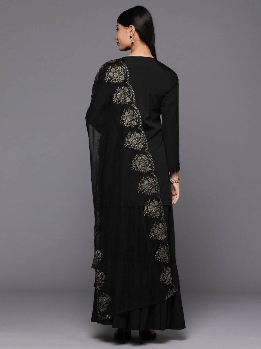 Ahalyaa Women's Traditional wear Kurta Set - Black - Distacart