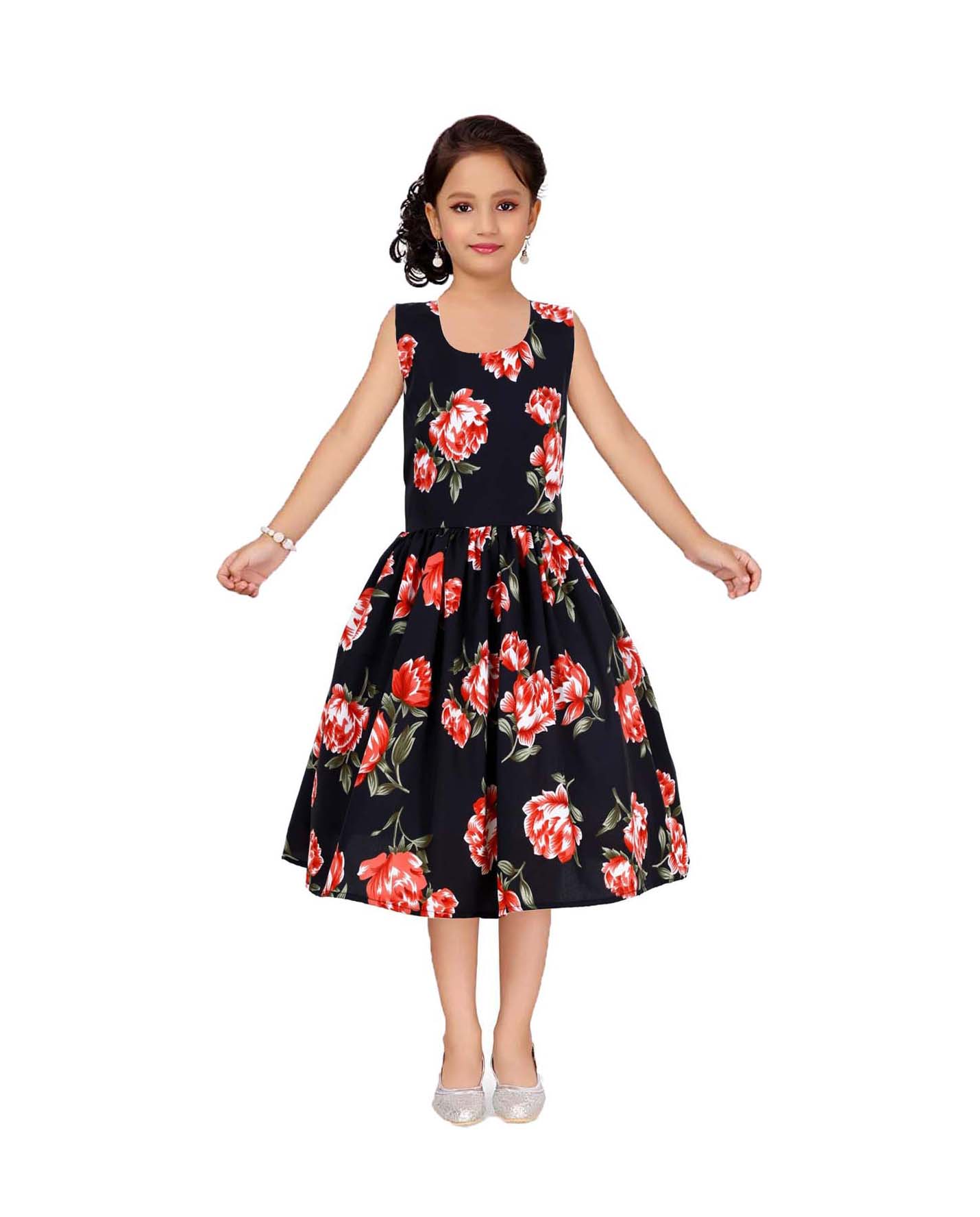 Asmaani Kids Party Wear Stylish Dresses, Perfect for Parties, Functions & Vacations - Black