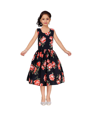 Asmaani Kids Party Wear Stylish Dresses, Perfect for Parties, Functions & Vacations - Black