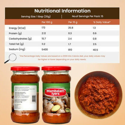 Mambalam Iyers Ginger Pickle - Distacart
