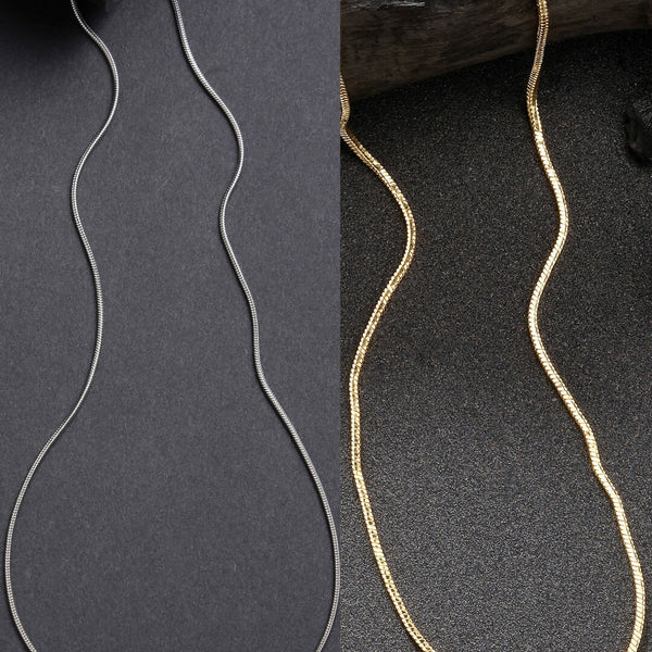 NVR Women's Set of 2 Silver & Gold Rhodium-Plated Minimal Chain - Distacart