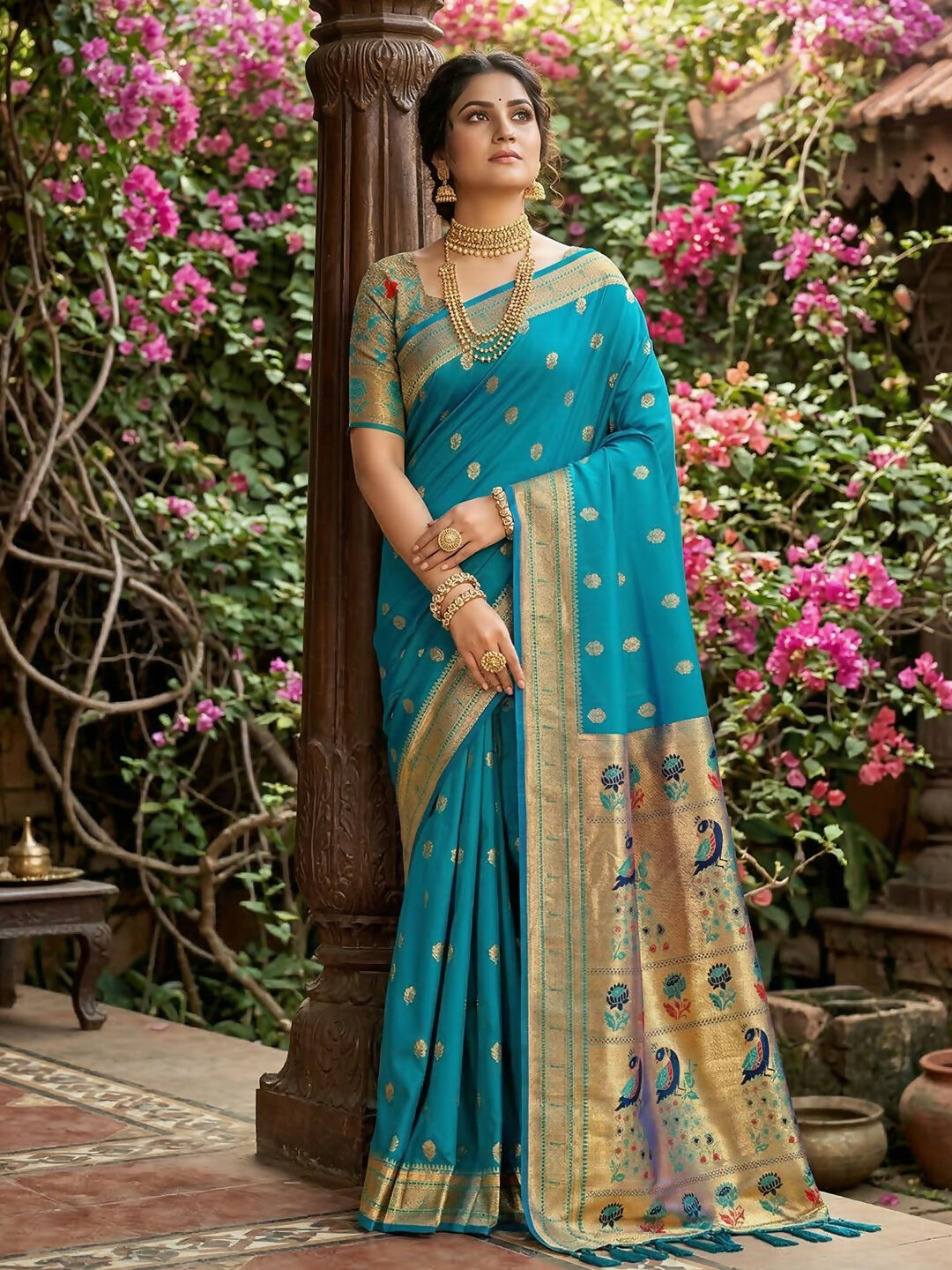 Shree Shyam Fashion Sky Blue Soft Silk Saree - Dista