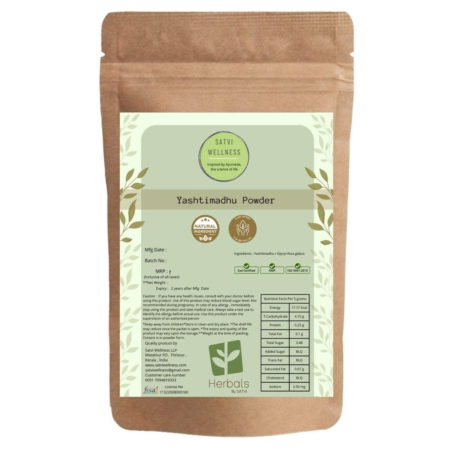 Satvi Wellness Yashtimadhu Powder - Distacart