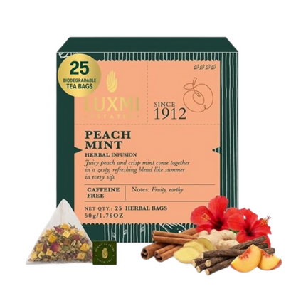 Luxmi Estates Peach Mint Herbal Infusion - Dista