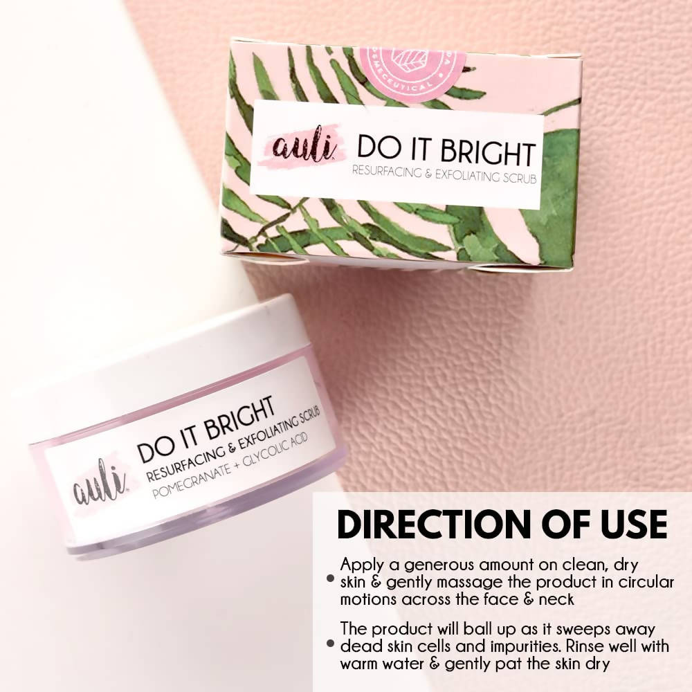Auli Do It Bright AHA 5% Exfoliating Face Scrub - Distacart