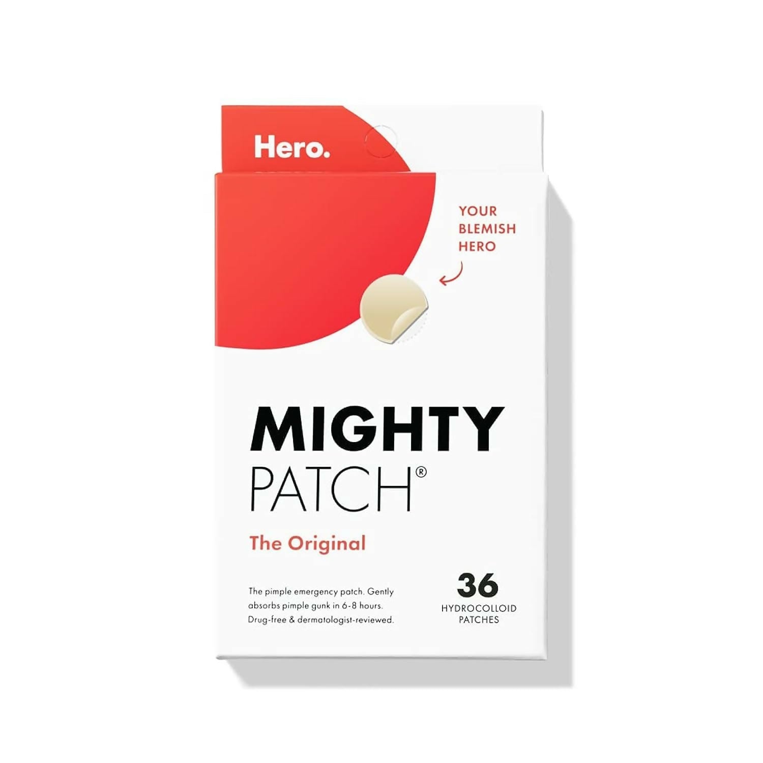 Mighty Patch Mighty Hero Cosmetics Patches Hydrocolloid Acne Absorbing Spot Dot - Distacart