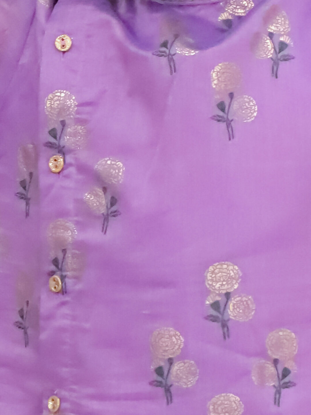 Lil Drama Mishti Purple Kurta Dhoti Set For Boys